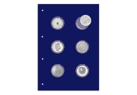 A Change Checker Collector's page with push-fit system to display 6 x crown sized coins.