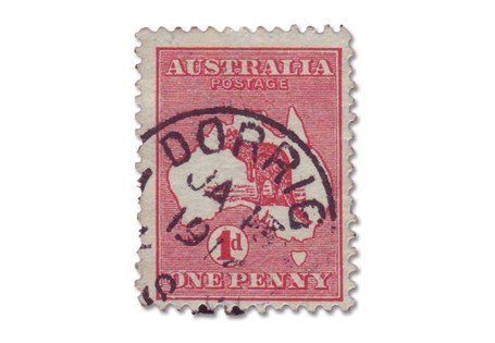 Australia's first ever stamp - the Kangaroo and Map. Comes in protective capsule with story card.
