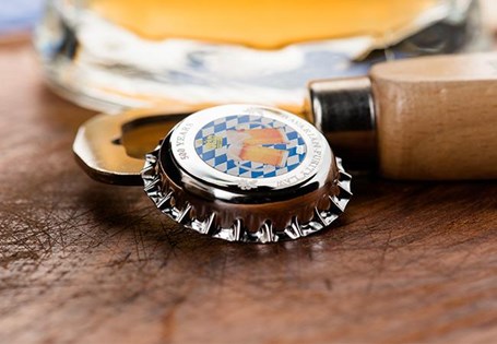 This new coin is dedicated to the 500 years anniversary of Bavarian purity law and features an interesting Bottle Top design. This innovative coin concept is of Proof quality - just 29 available.