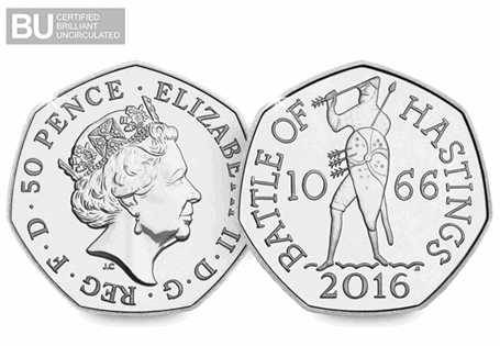 To commemorate the 950th anniversary of the Battle of Hastings, a 50p coin has been issued.
