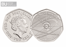 This 50p has been issued to celebrate the life and work of one of Britains greatest scientists - Isaac Newton. 