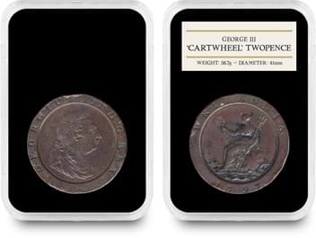 1797 George III 'Cartwheel' Coin Set with white background