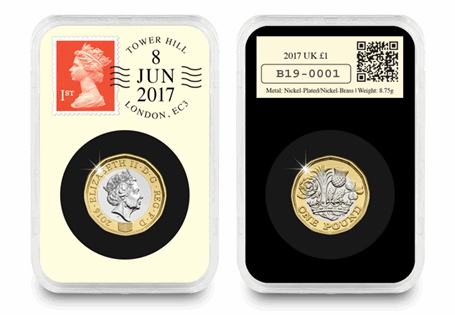 This DateStamp 12-Sided £1 has been officially postmarked by Royal Mail with the date of the General Election- 8th June 2017. Your coin comesprotectively encapsulated