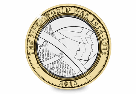 To commemorate the 100th anniversary of WWI, the Royal Mint has issued a £2 coin featuring The Army. 