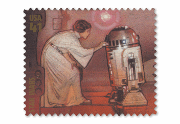 Star Wars Stamp Sheet Leia R2-D2