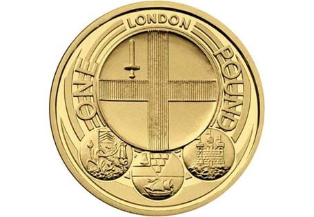 Issued in 2010 as part of the £1 City series. The reverse design features the Coat of Arms of the city of London.