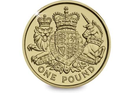 The Royal Arms design for 2015 by Timothy Noad features a contemporary version of the traditional Royal Coat of Arms. These coins are not due to enter circulation until December 2015. Uncirculated