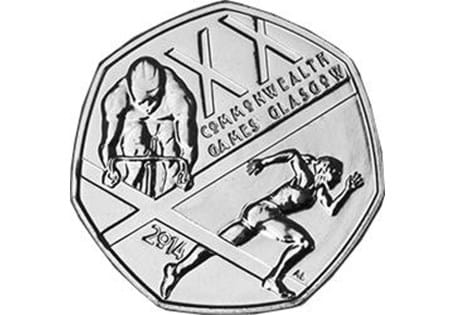 To celebrate Glasgow holding the 2014 Commonwealth Games, the Royal Mint issued an official XX Commonwealth Games 50p coin.