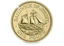 The 2005 Jersey Resolute £1 Coin features the Schooner ship in sail on the reverse. The obverse features the crowned portrait of HM Queen Elizabeth II by Ian Rank-Broadley.