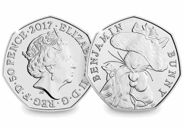 Beatrix Potter 2017 50p coin set Benjamin