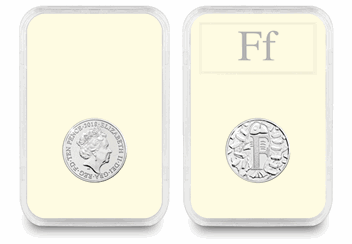 UK 'F' Uncirculated 10p in Encapsulated Slab Obverse and Reverse