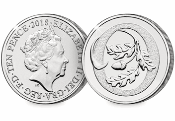 UK 'O' Uncirculated 10p Obverse and Reverse