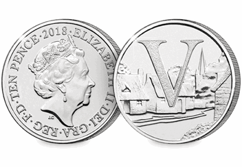 UK 'V' Uncirculated 10p Obverse and Reverse