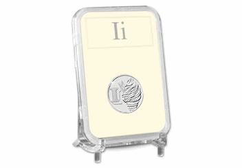 UK 'I' Uncirculated 10p in Encapsulated Slab on Stand