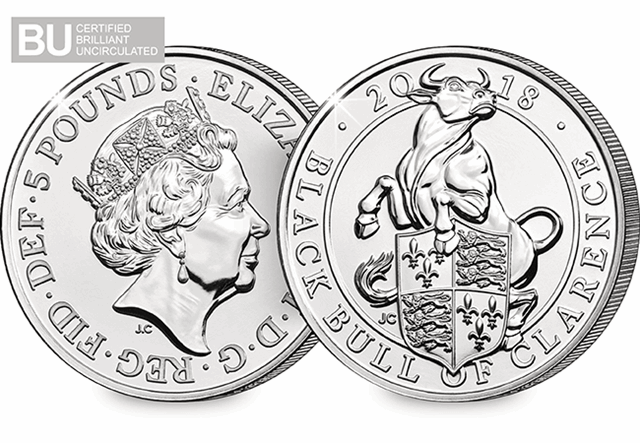 Change Checker 5 Pound Coin Image Black Bull Of Clarence W Logo 1
