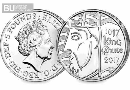 To celebrate the 1000th anniversary of the coronation of King Canute, hailed the 'first king of all England', a brand new £5 coin has been issued by The Royal Mint.