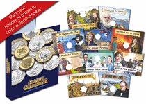 The 'History of Britain in Coins' Collecting Album is an exciting way to collect some of the most historically significant and interesting UK 50p and £2 coins in circulation during the decimal era.