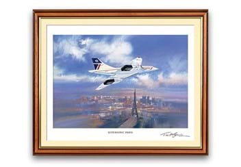 Concorde Over Paris Framed Print