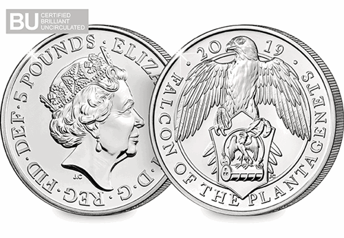 2018 Falcon Of The Plantagenets Certified Bu Product Page Obverse Reverse Logo 1