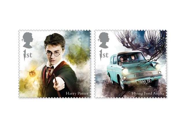 2018 Harry Potter Stamp Collection A4 Framed Product Harry And Ford Anglia