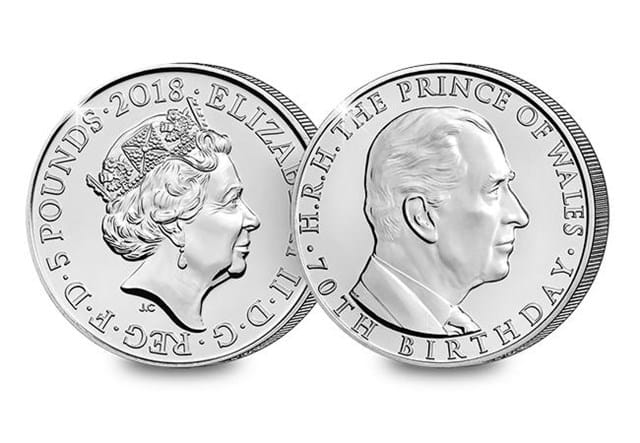 70Th Birthday Of The Prince Of Wales 2018 Uk 5 Bu Pack Obverse Reverse