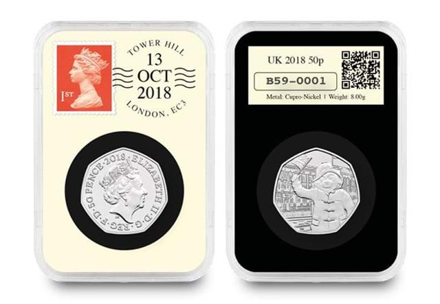 Datestamp 2018 Paddington Bu 50P At The Palace At The Station Two Coin Set outside the palace