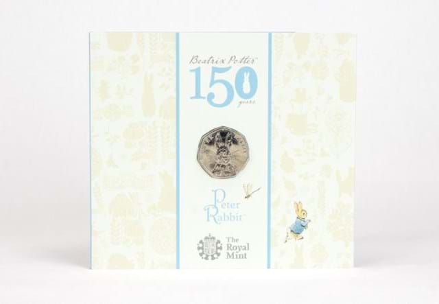 Uk 2016 Beatrix Potter Cuni Bu 50P Coins In Royal Mint Packs Peter Rabbi