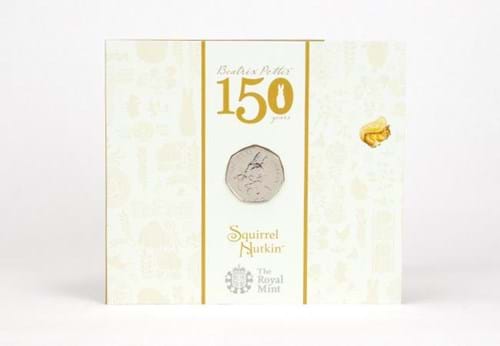 Uk 2016 Beatrix Potter Cuni Bu 50P Coins In Royal Mint Packs Squirrel Nu