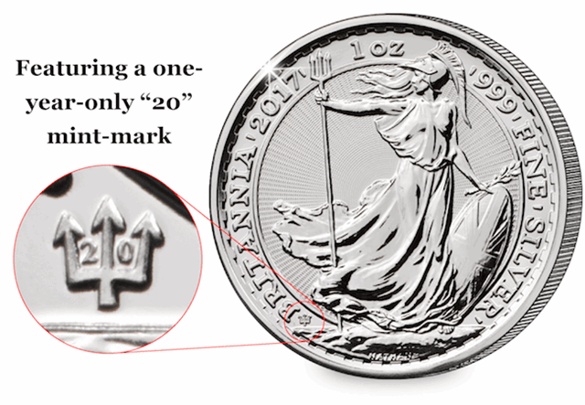 2017 Bullion Britannia Mint Mark