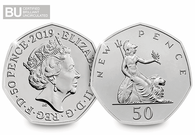 At 2019 50Th Anniversary Of The 50P Certified Bu Set Product Images New Pence Both Sides Logo 1