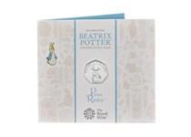 BU Pack issued by The Royal Mint. Features the official 2019 Peter Rabbit 50p. Struck from base metal with a Brilliant Uncirculated finish. Comes presented in official Royal Mint presentation pack.