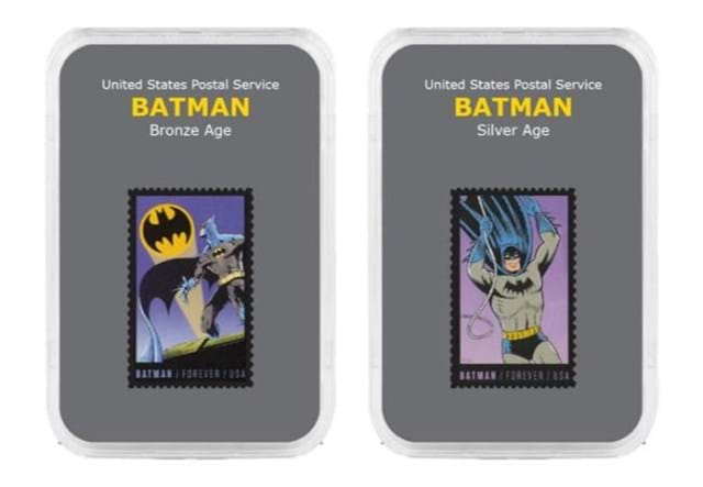 Capsule Batman Box Usa Stamps Product Page Batman Stamp Bronze And Silver Age