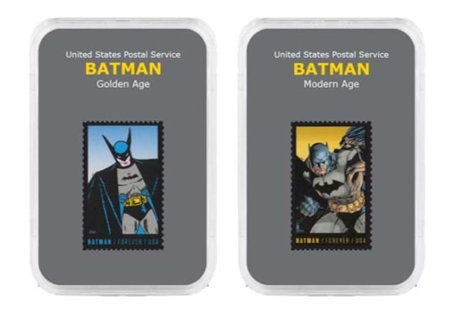 Capsule Batman Box Usa Stamps Product Page Batman Stamp Golden And Modern Age