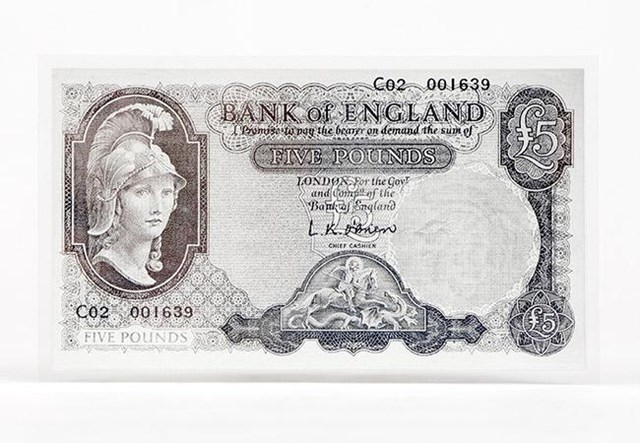 Britannia Five Pounds Silver Banknote