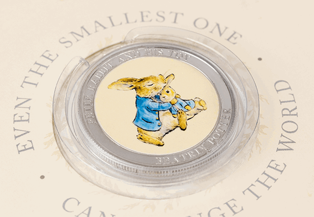 Peter Rabbit - My First Medal close up of medal in display card