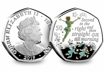 Peter Pan Silver Proof 50p Coin Obverse and Reverse