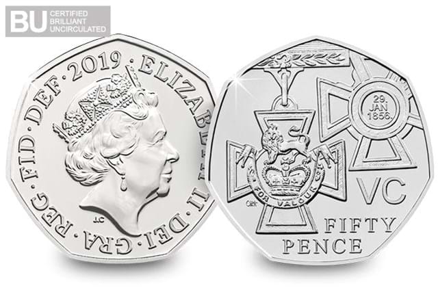 2019 VC Winners Medal 50p Obverse and Reverse