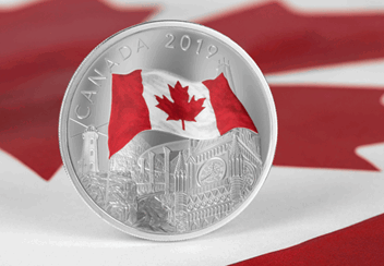 Pure silver rippling Canadian flag coin – first of its kind