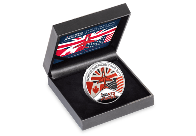 The Red Arrows North America Tour Medal in display box