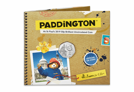 This BU Pack from The Royal Mint contains the UK Paddington at St Paul's Cathedral 50p struck to a Brilliant Uncirculated quality. Comes beautifully presented in its official Royal Mint packaging.