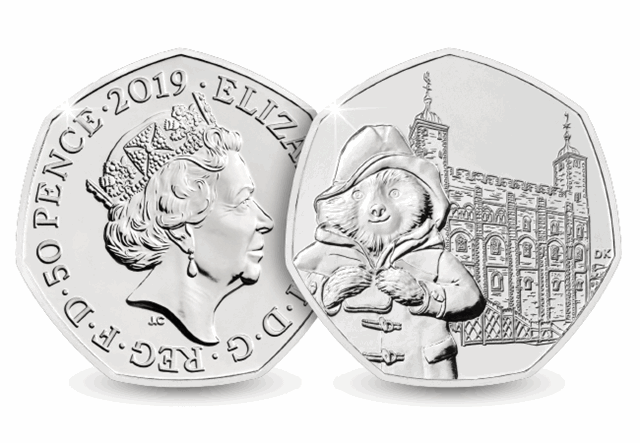 Paddington at the Tower of London 50p Obverse and Reverse
