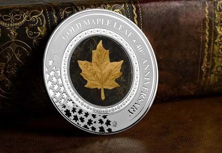 Embracing Gold Maple Leaf 2oz Silver Coin