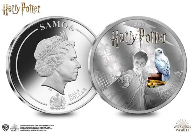 The Official Harry Potter Silver-Plated Coin both sides