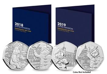 2018 & 2019 UK Paddington 50p Collecting Packs Front *Coins Not Included*
