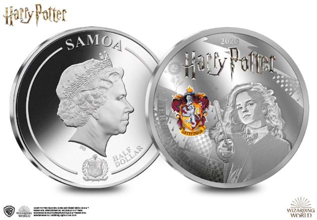 Official Hermione Granger Silver-Plated Coin Obverse and Reverse