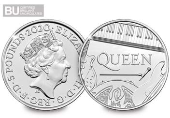 Change Checker Queen £5 Coin BU Obverse and Reverse with BU logo