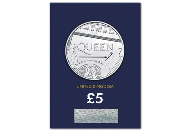 Queen £5 Coin BU Reverse in Change Checker packaging