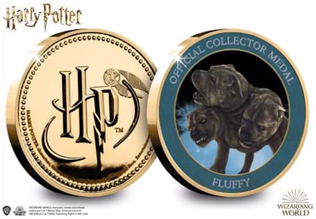 This official Harry Potter medal features on the reverse a full colour image of Fluffy. The obverse features the Harry Potter logo.