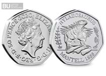 This 50p is the third coin in The Royal Mint's Dinosauria 50p series. It features a design of the Hylaeosaurus on its reverse. 