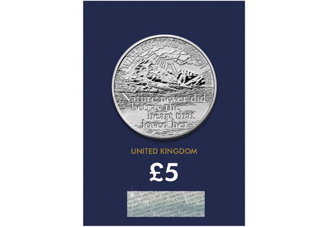 Wordsworth £5 Pound Coin Reverse in Change Checker packaging